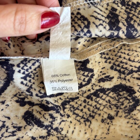 Satin Snake Print Lace Trim Cami Tank Top With Adjustable Straps - Medium - Picture 9 of 9